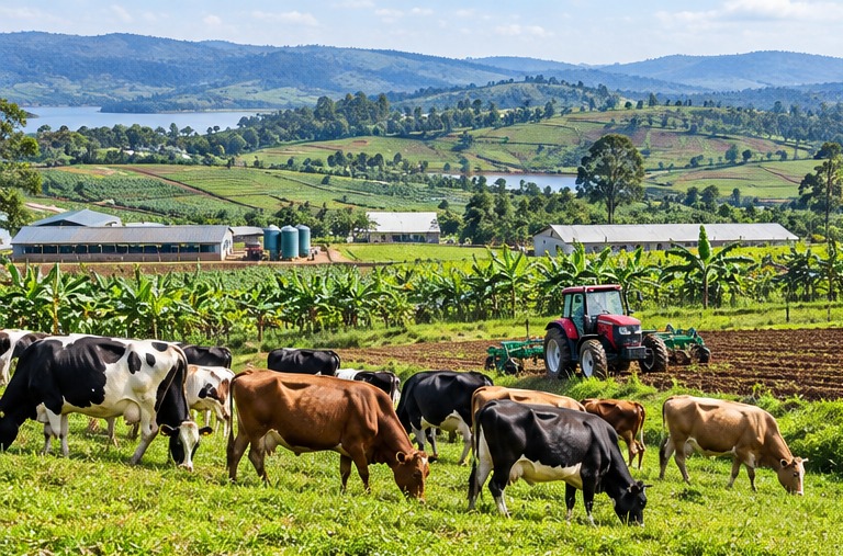 Friesian dairy cattle grazing on pasture